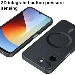 Effcotuo magnétique coque pour xiaomi rougemi a7 pro 4g/poco c81 pro case avec magsafe avec verre trempé protection écran silico