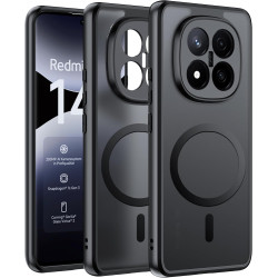 Effcotuo magnétique coque pour xiaomi rougemi note 14 pro plus/14 pro+ 5g case avec magsafe, anti-chute silicone souple + acryli