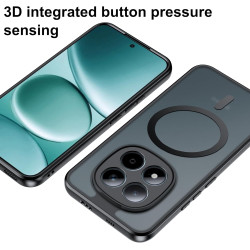 Effcotuo magnétique coque pour xiaomi rougemi note 15 pro 5g case avec magsafe avec verre trempé protection écran anti-chute sil