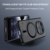 Effcotuo magnétique coque pour xiaomi rougemi note 14 pro 4g case avec magsafe, anti-chute silicone souple + acrylique givré coq