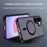 Effcotuo Magnétique Coque pour Samsung Galaxy A37 5G Case avec MagSafe avec Verre Trempé Protection écran Anti-Chute Silicone So