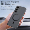 Effcotuo Magnétique Coque pour Samsung Galaxy S25 FE 5G Case avec 2 Verre Trempé Protection écran Deux, Soft Etui Silicone TPU C