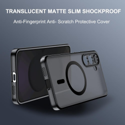 Effcotuo Magnétique Coque pour Samsung Galaxy S25 FE 5G Case avec 2 Verre Trempé Protection écran Deux, Soft Etui Silicone TPU C