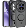 Effcotuo Magnétique Coque pour Vivo X300 Pro Case avec 1 Verre Trempé Protection écran Deux, Soft Etui Silicone TPU Cover Housse