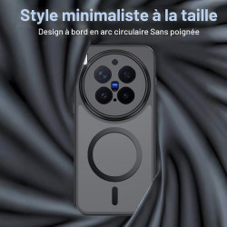 Effcotuo Magnétique Coque pour Vivo X300 Pro Case avec 1 Verre Trempé Protection écran Deux, Soft Etui Silicone TPU Cover Housse