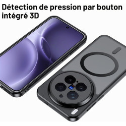 Effcotuo Magnétique Coque pour Vivo X300 Pro Case avec 1 Verre Trempé Protection écran Deux, Soft Etui Silicone TPU Cover Housse