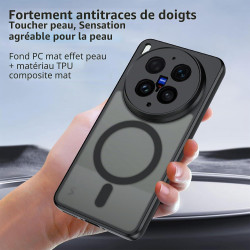 Effcotuo Magnétique Coque pour Vivo X300 Ultra Case avec MagSafe avec Verre Trempé Protection écran Anti-Chute Silicone Souple +