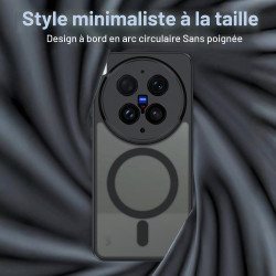 Effcotuo Magnétique Coque pour Vivo X300 Ultra Case avec MagSafe avec Verre Trempé Protection écran Anti-Chute Silicone Souple +
