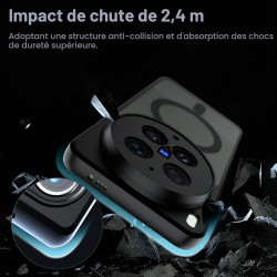 Effcotuo Magnétique Coque pour Vivo X300 Ultra Case avec MagSafe avec Verre Trempé Protection écran Anti-Chute Silicone Souple +