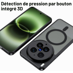 Effcotuo Magnétique Coque pour Vivo X300 Ultra Case avec MagSafe avec Verre Trempé Protection écran Anti-Chute Silicone Souple +