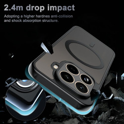Effcotuo Magnétique Coque pour Xiaomi Mi 15T Pro 5G Case avec MagSafe avec Verre Trempé Protection écran Anti-Chute Silicone Sou