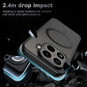 Effcotuo Magnétique Coque pour Xiaomi Mi 15T Pro 5G Case avec MagSafe avec Verre Trempé Protection écran Anti-Chute Silicone Sou