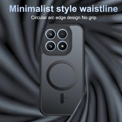Effcotuo Magnétique Coque pour Xiaomi Mi 17 5G Case avec MagSafe avec Verre Trempé Protection écran Anti-Chute Silicone Souple +