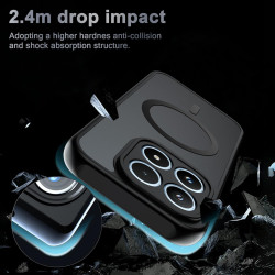 Effcotuo Magnétique Coque pour Xiaomi Mi 17 5G Case avec MagSafe avec Verre Trempé Protection écran Anti-Chute Silicone Souple +