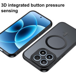 Effcotuo Magnétique Coque pour Xiaomi Mi 17 5G Case avec MagSafe avec Verre Trempé Protection écran Anti-Chute Silicone Souple +