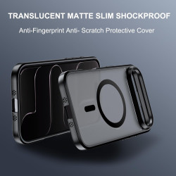 Effcotuo Magnétique Coque pour iPhone Air 5G Case avec MagSafe avec 2 Verre Trempé Protection écran Anti-Chute Silicone Souple +