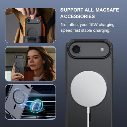 Effcotuo Magnétique Coque pour iPhone Air 5G Case avec MagSafe avec 2 Verre Trempé Protection écran Anti-Chute Silicone Souple +