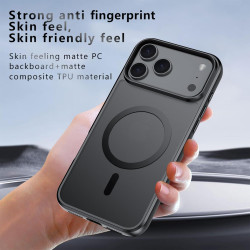 Effcotuo Magnétique Coque pour iPhone 17 Pro Max Case avec MagSafe avec 2 Verre Trempé Protection écran Anti-Chute Silicone Soup