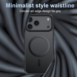Effcotuo Magnétique Coque pour iPhone 17 Pro Max Case avec MagSafe avec 2 Verre Trempé Protection écran Anti-Chute Silicone Soup