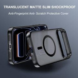 Effcotuo Magnétique Coque pour iPhone 17 Pro Max Case avec MagSafe avec 2 Verre Trempé Protection écran Anti-Chute Silicone Soup