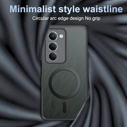 Effcotuo magnétique coque pour rougemi 15 4g/5g (171) case avec magsafe, anti-chute silicone souple + acrylique givré coque, etu