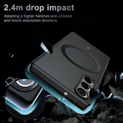 Effcotuo magnétique coque pour zte nubia rougemagic 10 air/rouge magic 10 air case avec magsafe, anti-chute silicone souple + ac