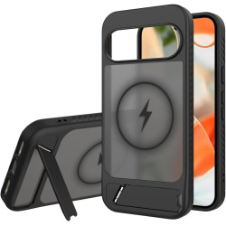 Effcotuo Magnétique Coque pour Google Pixel 10/10 Pro/ 9/9 Pro 5G Case avec MagSafe, Anti-Chute Silicone Souple + Acrylique Givr