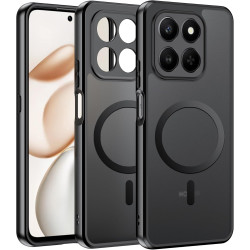 Effcotuo Magnétique Coque pour Honor 400 Smart 5G /4G Case avec MagSafe, Anti-Chute Silicone Souple + Acrylique Givré Coque, Etu