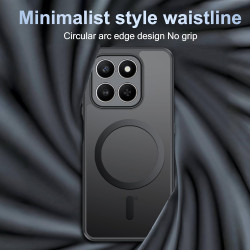 Effcotuo Magnétique Coque pour Honor 400 Smart 5G /4G Case avec MagSafe, Anti-Chute Silicone Souple + Acrylique Givré Coque, Etu