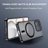 Effcotuo Magnétique Coque pour Honor 400 Smart 5G /4G Case avec MagSafe, Anti-Chute Silicone Souple + Acrylique Givré Coque, Etu