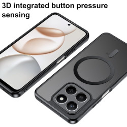 Effcotuo Magnétique Coque pour Honor 400 Smart 5G /4G Case avec MagSafe, Anti-Chute Silicone Souple + Acrylique Givré Coque, Etu