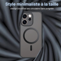 Effcotuo Magnétique Coque pour Oppo Reno 15 Pro 5G Case avec MagSafe avec Verre Trempé Protection écran Anti-Chute Silicone Soup