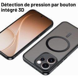 Effcotuo Magnétique Coque pour Oppo Reno 15 Pro 5G Case avec MagSafe avec Verre Trempé Protection écran Anti-Chute Silicone Soup