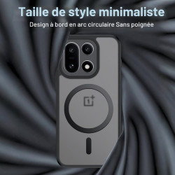 Effcotuo Magnétique Coque pour OnePlus 15 5G Case avec MagSafe avec Verre Trempé Protection écran Anti-Chute Silicone Souple + P