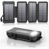 Chargeur Solaire 26800 mAh avec 4 Panneaux Solaires, Batterie Externe Solaire étanche avec Charge Rapide USB-C 18W pour Téléphon