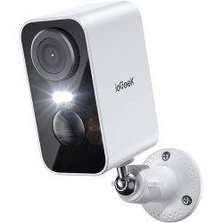 ieGeek 2K Caméra Surveillance WiFi Exterieure sans Fil Batterie, Vision Nocturne Couleur, AI & PIR Détection Mouvement, Extérieu