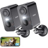 ieGeek 2K Caméra Surveillance WiFi Exterieure sans Fil, Vision Nocturne Couleur, AI & PIR Détection Mouvement, Extérieure/Intéri