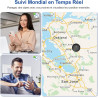 Traceur GPS Voiture, Tracker GPS Voiture Magnétique, Traceur Enfant Caché, Traceur sans Abonnement, APP DeoneTag, Compatible ave