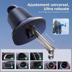 Miracase Support Telephone Voiture pour Magsafe Double Crochet Métallique | Aimant Puissant, Rotation 360°, Utilisation à une Ma