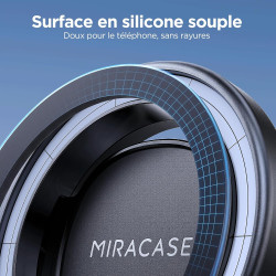 Miracase Support Telephone Voiture pour Magsafe Double Crochet Métallique | Aimant Puissant, Rotation 360°, Utilisation à une Ma