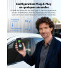 CarPlay sans Fil Adapter, Android Auto sans Fil, Mini Dongle 2-en-1 USB/USB-C Plug & Play, Convertisseur Câblé vers sans Fil, Co