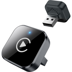 CarPlay sans Fil Adapter, Android Auto sans Fil, Mini Dongle 2-en-1 USB/USB-C Plug & Play, Convertisseur Câblé vers sans Fil, Co