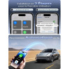 Mini Adaptateur sans Fil pour Apple CarPlay et Android Auto, Métal USB C | Convertisseur CarPlay Filaire en Sans Fil, pour iPhon