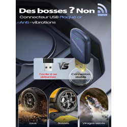 Mini Adaptateur sans Fil pour Apple CarPlay et Android Auto, Métal USB C | Convertisseur CarPlay Filaire en Sans Fil, pour iPhon