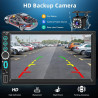 Autoradio 2 din bleutooth avec carplay & android auto sans fil, double din 7 pouces hd écran tactile, fm radio, miroir link, cam