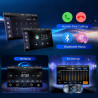 Autoradio 2 din bleutooth avec carplay & android auto sans fil, double din 7 pouces hd écran tactile, fm radio, miroir link, cam