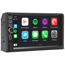 Autoradio 2 din, carplay voiture & android auto, poste radio bleutooth appels main libre, 6.98 pouces hd écran tactile, navigati