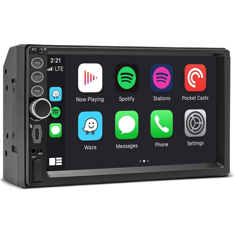 Autoradio 2 din, carplay voiture & android auto, poste radio bleutooth appels main libre, 6.98 pouces hd écran tactile, navigati