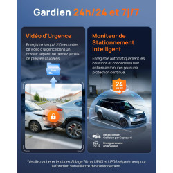 70mai Dashcam Voiture M310 Plus 4K, 2160P Caméra Vision Nocturne, Surveillance du Parking, Commande Vocale, Grand Angle, Enregis
