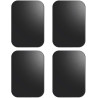 Générique Lot de 4 Plaques Métalliques Autocollantes pour Support Téléphone Voiture Magnétique, Ultra Fines 0,3 mm, Compatibles 